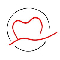 das Logo der Praxis Dr. Jordan in Neumarkt, ein Zahn in Herzform